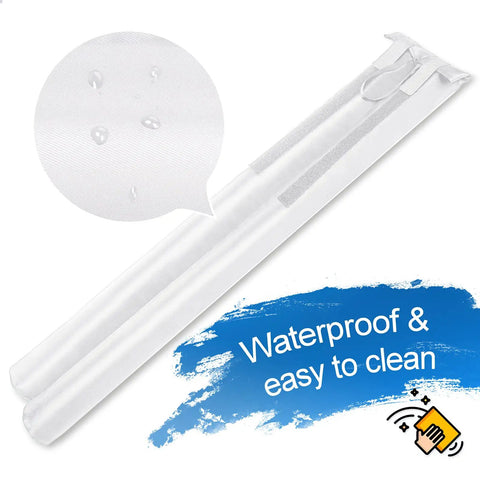 Slick Under Door Draft Stopper White Weather Seal waterproof material with easy to clean design for entryway sealing.