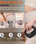 Heated Percussion Massage Gun With Adjustable Heat Intensity And Speed Ultra Quiet USB C Rechargeable in use on abdomen