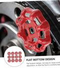 Close-up of 12 Pack Red Cast Iron Hand Wheel For Water Shutoff And Gate Valve Durable Valve Handle With Smooth Surface Design