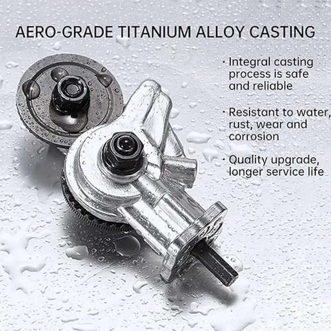 Aero-grade titanium alloy casting for drill metal plate cutter attachment. Integral casting process, safe and reliable with rust resistance.