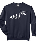 Dope Gyroplane And Autogyro Themed Sweatshirt For Gyrocopter Pilots And Autogyro Fans Comfort Colors Relaxed Fit With Gyrocopter Evolution Motif