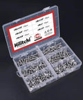 410 Stainless Steel Self Drilling Screws Kit For Metal With Wafer Head Phillips Drive Six Size Assortment, 200 Count in plastic case