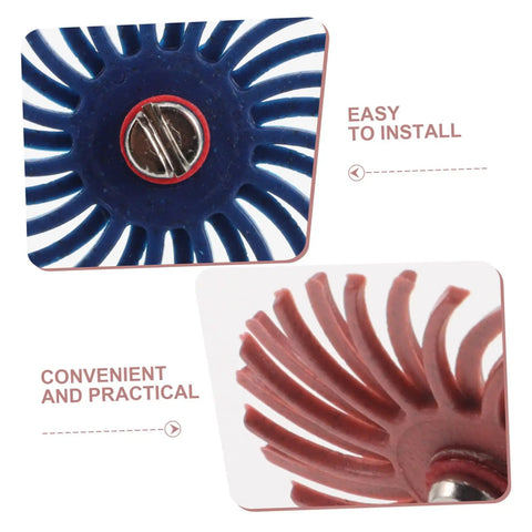 Kick It Up A Notch With This 1 Inch Radial Bristle Disc Buffing Wheel And 3 Mm Shank For Serious Polishing And Metal Restoration on Tools, showing bristle disc detail.