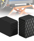 Beefy Solid Rubber Auto Lift Blocks Two Pack Heavy Duty Anti Slip Lift Pads With 3000 Lbs Per Pad Capacity For Car Lifts Floor Jacks