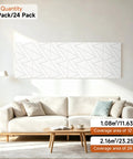 Super Easy Peel And Stick Acoustic Wall Panels High Density Polyester Fiber Sound Absorbing Tiles 12 Pack in modern living room setup.
