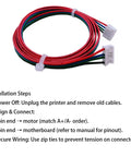 4 Pack 1 Meter 4Pin To 6Pin Stepper Motor Cables For 3D Printers, XH2.54 To PH2.0 Connectors, Installation Steps Shown