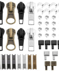 48 Piece Zipper Repair Kit With Metal Sliders And Pulls For Jackets Backpacks Tents And Luggage Easy Zipper Fix And Replacement Stops