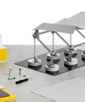 Magnetic Modular Structural Kit 4 for Engineering and Architecture education with 145 pieces, showing assembled structure.