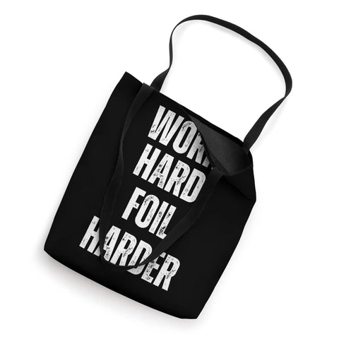 Work Hard Foil Harder Wing Foil Tote Bag For Wing Surfing Fans And Wingboarding Coaches Durable 16 By 16 Inch Carry Tote