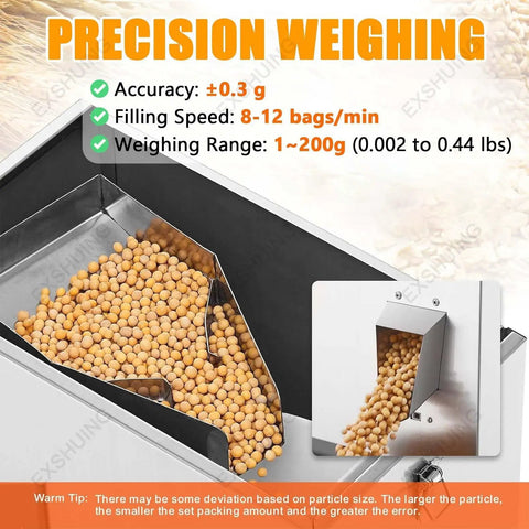 Game Changing Automatic Powder Filling Machine With Two Hundred Gram Capacity And Point Three Gram Accuracy packing soybeans with precision.