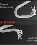 Close-up view of Dodge Ram Power Steering Pressure Hose Line Assembly with O Ring and Bushing, showcasing exquisite craftsmanship.