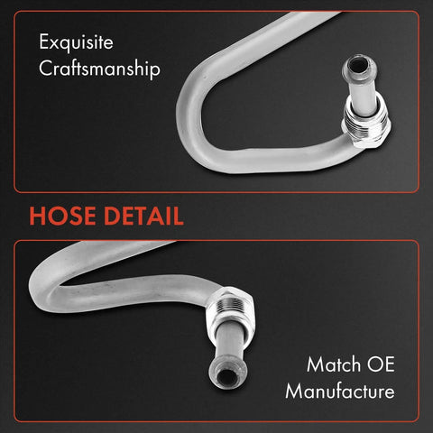 Close-up view of Dodge Ram Power Steering Pressure Hose Line Assembly with O Ring and Bushing, showcasing exquisite craftsmanship.