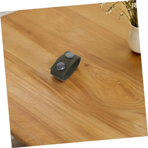 Olive green Six Pack Nylon Tactical Belt Buckles With Quick Release Adjustable Clips on wooden table