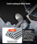 VEVOR Compatible 36-Tooth Electric Rebar Cutter Blades With Cermet Tipped Heat-Treated SK51 Steel cutting through rebar.