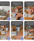 Step-by-step guide for using Straight Up Solid Rapid Cure Golf Club Epoxy Quick Fix Glue for shaft bonding.