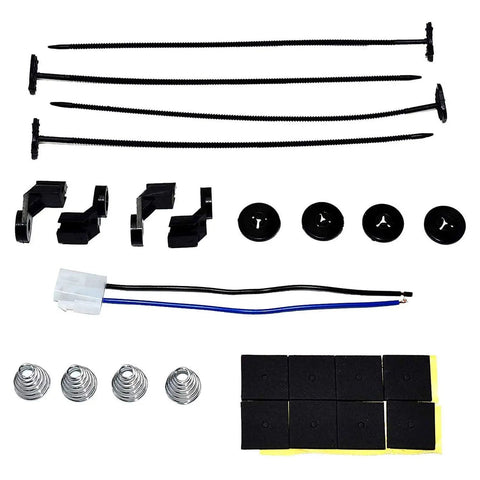 No Sweat Universal 16 Inch Electric Radiator Fan Kit With Reversible S Blade Push Pull Design 12 Volt accessories and connectors