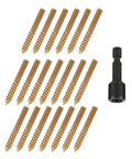Wood Dowel Screws Kit With Driver, 20 double-headed hanger bolts, 5/16-18 x 2 inch carbon steel fasteners for DIY furniture assembly