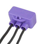 AlumiConn Wire Connectors 2500 Pack Purple Electrical Aluminum Copper Wiring Repair Kit with three cables for safe splicing.