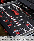 6 Pack Tool Box Foam Inserts 17.7 X 12 X 1 Inches For Cases Cuttable Polyethylene Sheets Red And Black Shadow Liner Kaizen Organizer Craft Foam Pads For Toolbox And Hard Case Pro Grade Drop Protection For Cameras And Gear, custom-cut tool tray