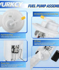 Detailed view of Straight Bolt On Professional Grade Electric Fuel Pump Module Assembly for 2004 To 2007 Dodge Caravan components.