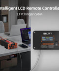 Smart LCD Remote Controller With Real Time Voltage Readouts for BAP Series Pure Sine Wave Inverters displayed on office wall