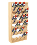 6 Tier Wall Mount Can Rack For 24 Spray Paint Or Lube Cans, Wood Shelf Organizer, Easy Access Garage Storage Solution, Pine Wood Construction, Keeps Your Can Stack Neat And Within Reach, Measures 14.2in L X 5in W X 30in H with filled slots