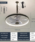 Outdoor Ceiling Fan With Light For Patios And Pergolas 20 Inch Gazebo Style Plug In Ceiling Fan With Remote Control Hanging Hook Black Finish Six Speeds