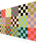 Colorful retro checkered desk mat large mouse pad for gaming and work ultra smooth surface anti slip with stitched edges