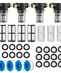 4 Pack Inline Water Filter Kit With 40 Mesh And 100 Mesh Screens For Garden Hose, Pressure Washer, RV, Camping And Car Wash