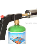 Pro Searer Kitchen Torch For Searing Meats And Fish, stainless steel nozzle, black handle, compatible with propane cylinder