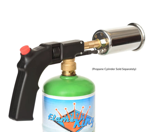 Pro Searer Kitchen Torch For Searing Meats And Fish, stainless steel nozzle, black handle, compatible with propane cylinder