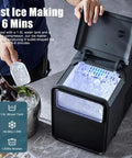 Countertop Ice Maker Brings Major Chill Vibes With A Heavy Duty 26 Pound Daily Output Of Bullet Cubes In Just Six Minutes Plus Self Cleaning Ease And Dual Size Choices For Effortless Home Or Party Flow.