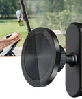 Kickass Magnetic Golf Cart Phone Holder With MagSafe attached to a golf cart, showcasing strong grip and phone visibility.