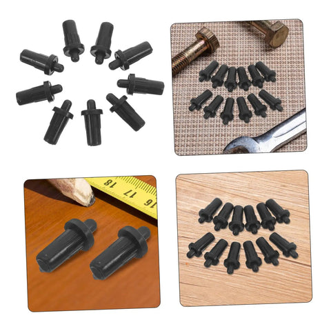 24 Pieces Cabinet Door Repair Dampers Kit For Quiet Close And Easy Install, black durable plastic dampers, various angles