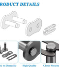 Illustration of the Beefed Up 530 X Ring Drive Chain Universal Kit 120 Links showing chain components and structure.