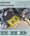 4 Inch Outboard Motor Steering Lock With Hydraulic Cylinder Stops For Boat, Universal Fit, Heavy Duty Lanyard in use