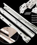 Full Extension Drawer Slides 1 Pair Two Section Track Slides For Cabinets And Keyboard Rails. No Brainer Tool Free Installation.