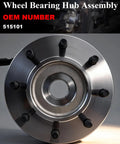 Front Wheel Bearing And Hub Assembly For Ram 1500 2006 2007 2008 And Ram 2500 3500 8 Lug With ABS Replacement Heavy Duty
