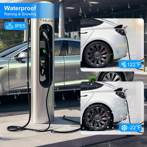 J1772 To Tesla Charger Adapter Is The Real Deal For Model 3 Y X S Delivering Max 80A Fast Charging With Bombproof IP65 Waterproof Rating So Every Plug In Session Runs Smooth As Silk And Gets You Back On Road Stress Free.