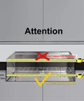 Instructions for measuring stainless steel kitchen sink grid and protectors for single bowl sinks 26 by 14 inch with rear drain