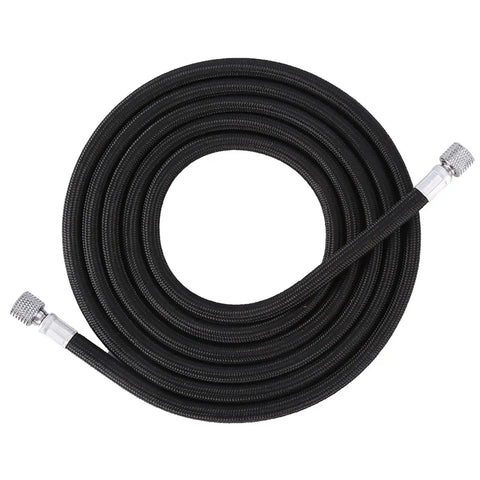 Professional 5.9 Ft EVA Airbrush Hose Kit, 1/8 Inch Female Fittings, 1/8 to 1/4 Inch Adapter, Compatible With Most Air Compressors black coiled hose