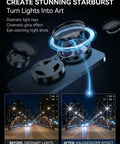Anti-Glare Magnetic Phone Filter 2 In 1 CPL And Star Filter for iPhone with dramatic starburst effect showing before and after.
