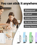 Slick Portable Bluetooth Label Maker With Included Tape, Compact Mini Label Printer for seamless organization with colorful tape rolls.
