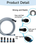 16 Foot Universal Dust Collection Hose For Home And Shop Vacuum Systems Includes 6 Pro-Grade Adapters and features.