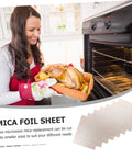 Woman placing roasted chicken in oven with 10 Pieces Mica Plates Sheets For Microwave Oven Heat Resistant Insulation Waveguide Mica Sheets Prevent Oil Splatter Kitchen Accessory Must Have Multipurpose Replacement Part To Extend Oven Life And Improve Efficiency visible