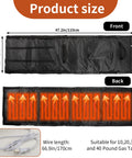 Propane Tank Warmer Blanket With Temperature Controller And Timer For Outdoor Use, showing flexible belt design and dimensions.