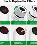 Steps to replace filter in Replacement Filter For Air Purifier Fillo Halo Allo Series With Expanded Surface Area And 360 Degree Inlet