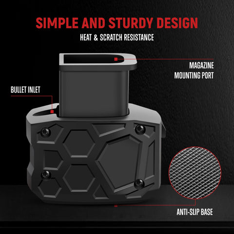 9mm Speed Loader For Quick Magazine Reloads Pain Free Handling Smooth Feeding No Jamming with bullet inlet labels