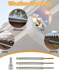 Durable Steel Gutter Screws Kit With 7 Inch Screws And Hex Socket For Roof Repair And Gutter Maintenance, weather resistance features