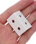 White Plastic Corner Brackets 20-Pack, 90-Degree Shelf Supports With Four-Hole Design For Drawers And Cabinets